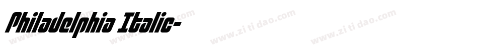 Philadelphia Italic字体转换